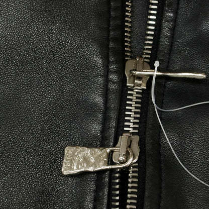 【中古】デラン Delan ラムレザー ライダースジャケット ブラック【 44 】【 状態ランクC 】【 メンズ 】