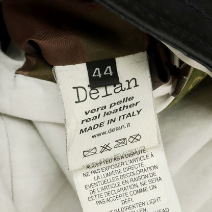 【中古】デラン Delan ラムレザー ライダースジャケット ブラック【 44 】【 状態ランクC 】【 メンズ 】