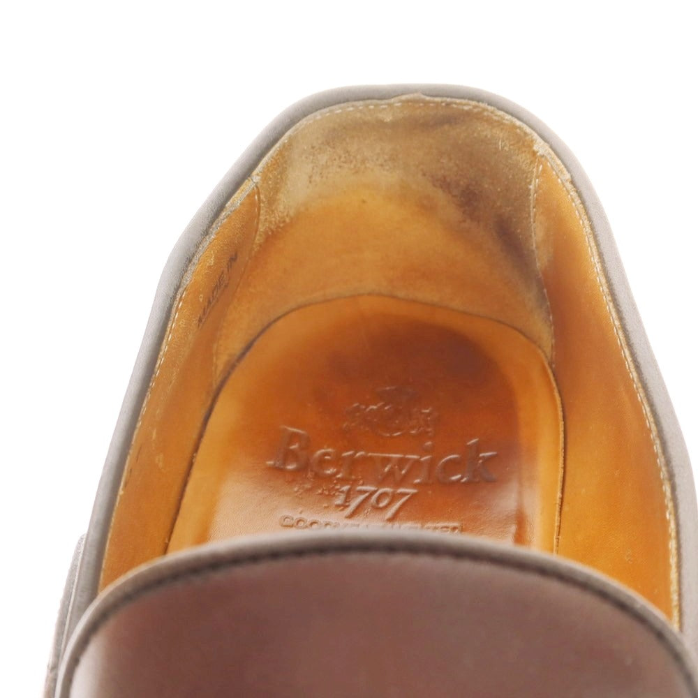 【中古】バーウィック BERWICK コイン ローファー ダークブラウン【 7 】【 状態ランクC 】【 メンズ 】