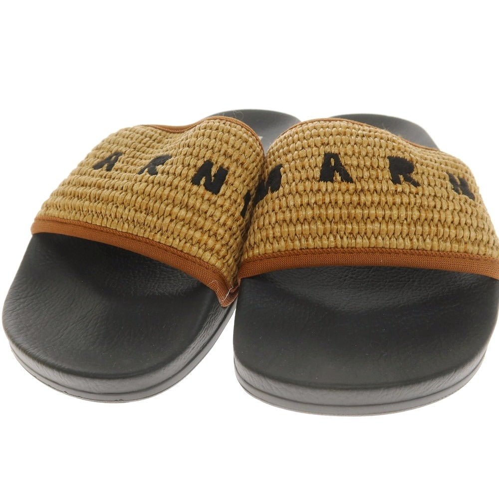 【中古】【未使用】マルニ MARNI シュート ロゴ サンダル ダークベージュ【 41 】【 状態ランクS 】【 メンズ 】