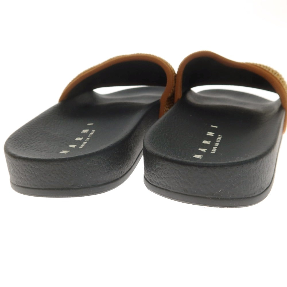 【中古】【未使用】マルニ MARNI シュート ロゴ サンダル ダークベージュ【 41 】【 状態ランクS 】【 メンズ 】