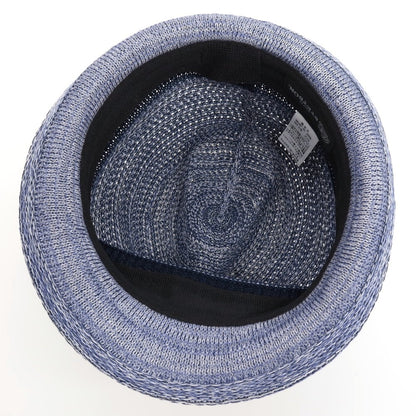 【中古】ステットソン STETSON ポリエステルコットン 中折れ ウォッシャブルサーモニットハット 帽子 ブルーxホワイト【サイズ61cm】【 状態ランクB 】【 メンズ 】