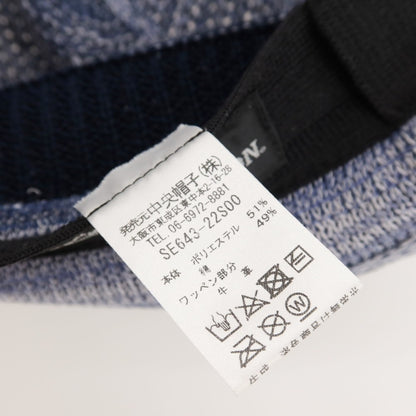 【中古】ステットソン STETSON ポリエステルコットン 中折れ ウォッシャブルサーモニットハット 帽子 ブルーxホワイト【サイズ61cm】【 状態ランクB 】【 メンズ 】