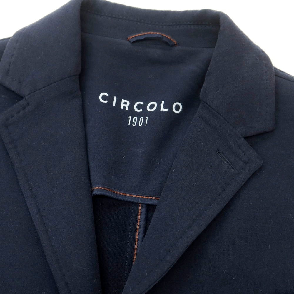 【中古】チルコロ1901 CIRCOLO 1901 コットン ジャージー カジュアルジャケット ネイビー【 48 】【 状態ランクB 】【 メンズ 】