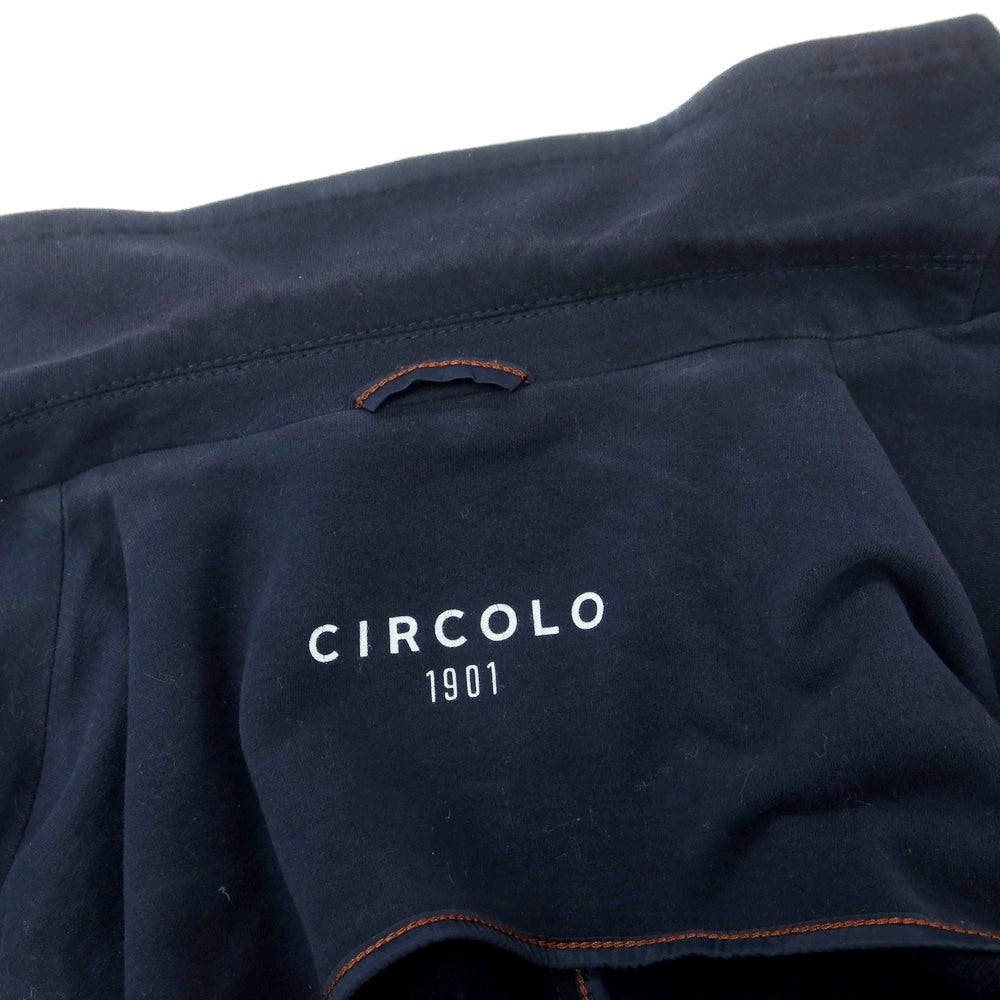 【中古】チルコロ1901 CIRCOLO 1901 コットン ジャージー カジュアルジャケット ネイビー【 48 】【 状態ランクB 】【 メンズ 】