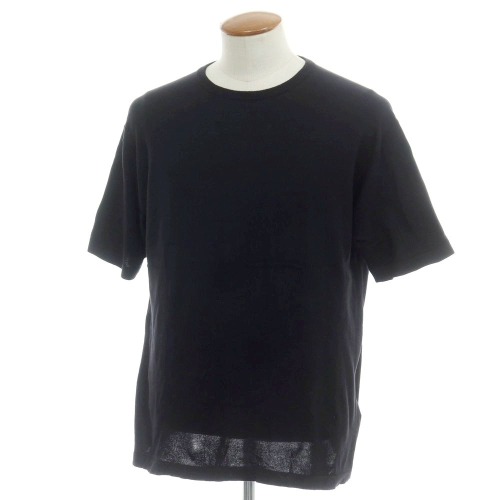 【中古】ジョンスメドレー JOHN SMEDLEY ハイゲージ シーアイランドコットン クルーネック 半袖 プルオーバーニット ブラック【 L 】【 状態ランクC 】【 メンズ 】
