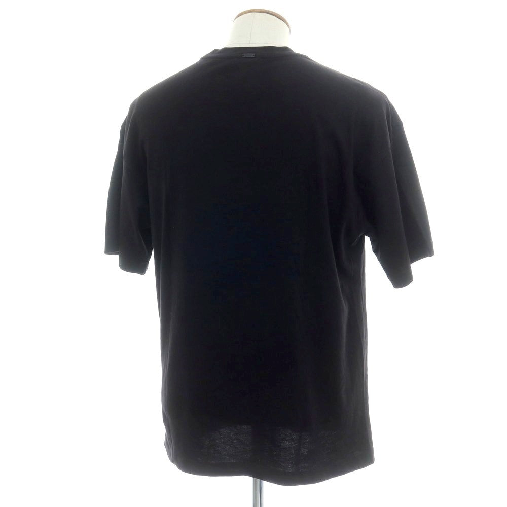 【中古】ヘルノ Herno コットン クルーネック ポケット 半袖Tシャツ ブラック【 48 】【 状態ランクB 】【 メンズ 】