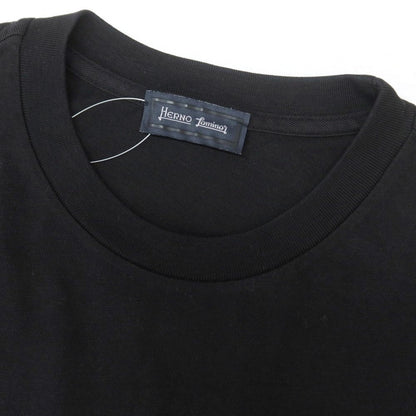 【中古】ヘルノ Herno コットン クルーネック ポケット 半袖Tシャツ ブラック【 48 】【 状態ランクB 】【 メンズ 】