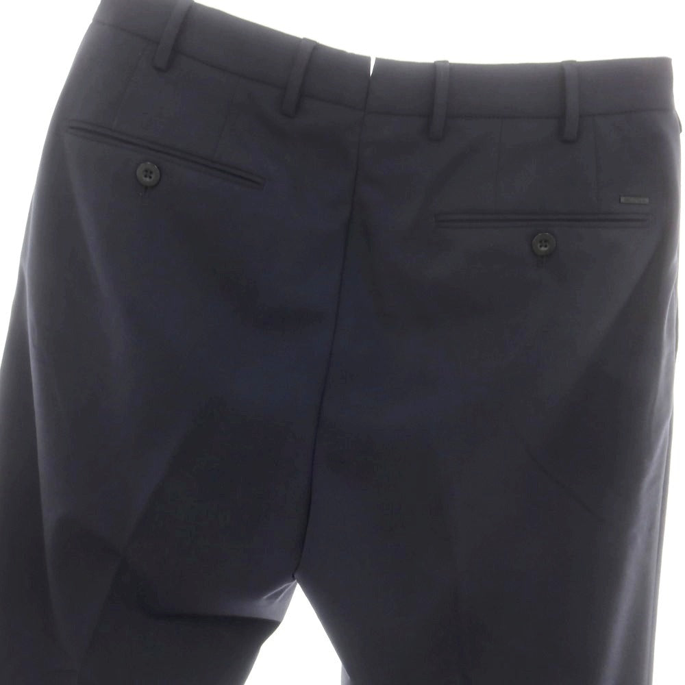 【中古】スローウェア SLOWEAR ストレッチポリエステルウール ドレススラックスパンツ ネイビー【 サイズ50 】【 状態ランクB 】【 メンズ 】 [CPD]