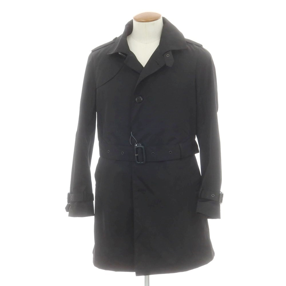 【中古】バーニーズニューヨーク BARNEYS NEWYORK ポリエステル キルティングライナー トレンチコート ブラック【 M 】【 状態ランクB 】【 メンズ 】
