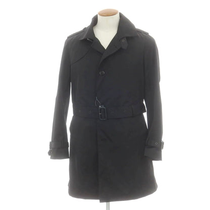【中古】バーニーズニューヨーク BARNEYS NEWYORK ポリエステル キルティングライナー トレンチコート ブラック【 M 】【 状態ランクB 】【 メンズ 】