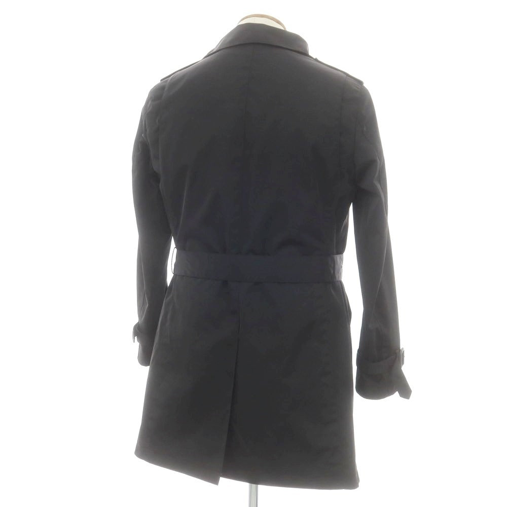 【中古】バーニーズニューヨーク BARNEYS NEWYORK ポリエステル キルティングライナー トレンチコート ブラック【 M 】【 状態ランクB 】【 メンズ 】