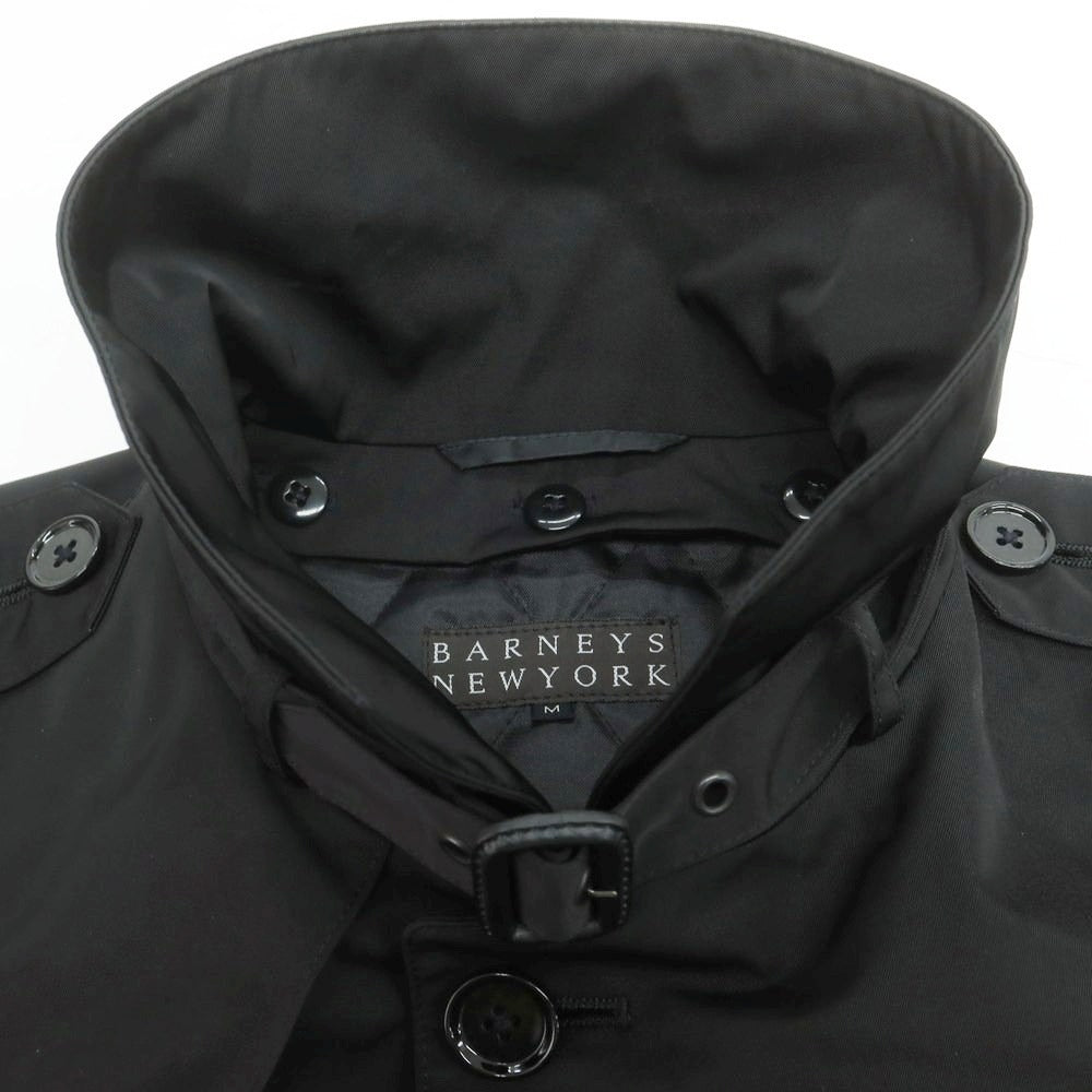 【中古】バーニーズニューヨーク BARNEYS NEWYORK ポリエステル キルティングライナー トレンチコート ブラック【 M 】【 状態ランクB 】【 メンズ 】