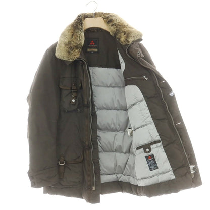 【中古】ピューテリー PEUTEREY ナイロン ファー ダウンコート カーキ【 M 】【 状態ランクC 】【 メンズ 】