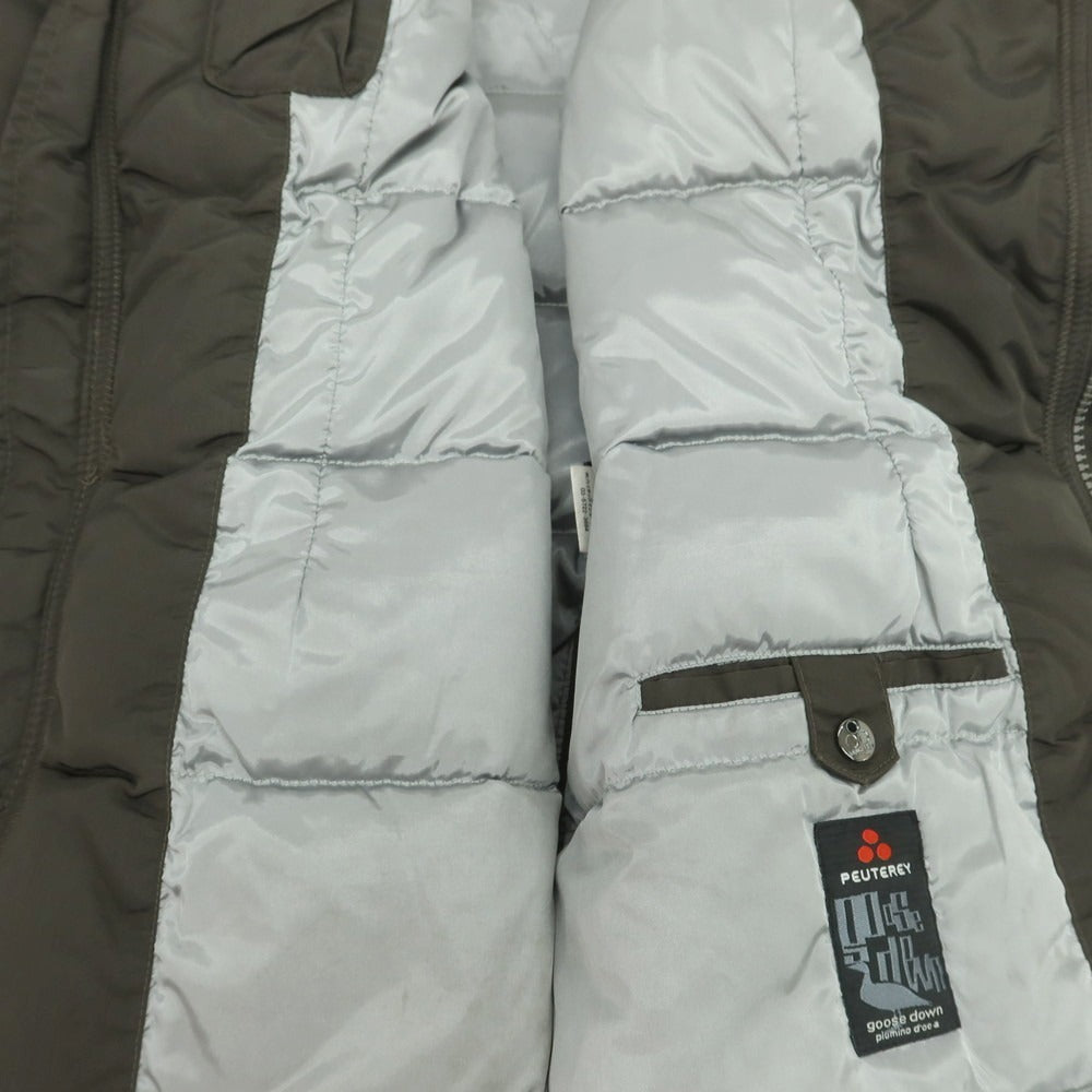 【中古】ピューテリー PEUTEREY ナイロン ファー ダウンコート カーキ【 M 】【 状態ランクC 】【 メンズ 】