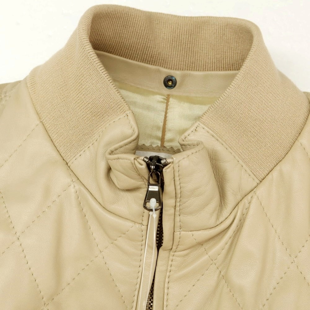 【中古】エンメティ EMMETI キルティング ファー レザーブルゾン ベージュ【 46 】【 状態ランクB 】【 メンズ 】