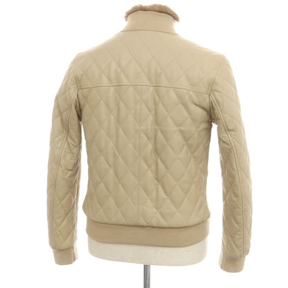 【中古】エンメティ EMMETI キルティング ファー レザーブルゾン ベージュ【 46 】【 状態ランクB 】【 メンズ 】