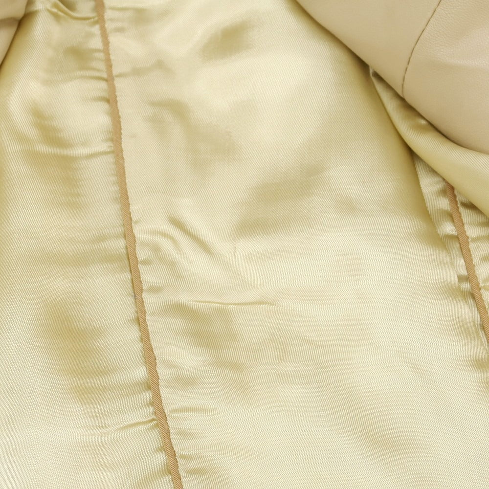 【中古】エンメティ EMMETI キルティング ファー レザーブルゾン ベージュ【 46 】【 状態ランクB 】【 メンズ 】