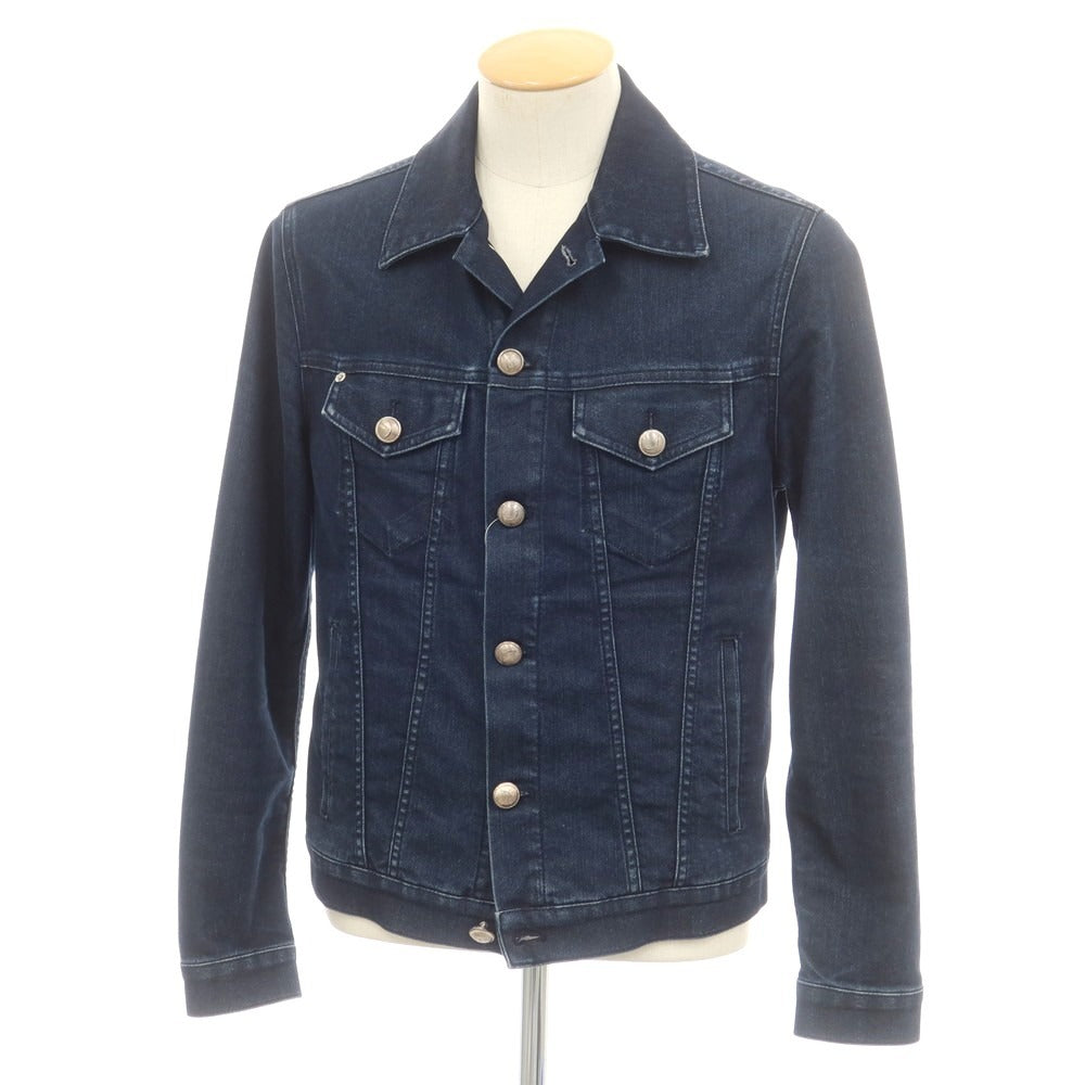 【中古】ヤコブコーエン JACOB COHEN J8032 ストレッチ デニムジャケット ジージャン ネイビー【 S 】【 状態ランクB 】【 メンズ 】