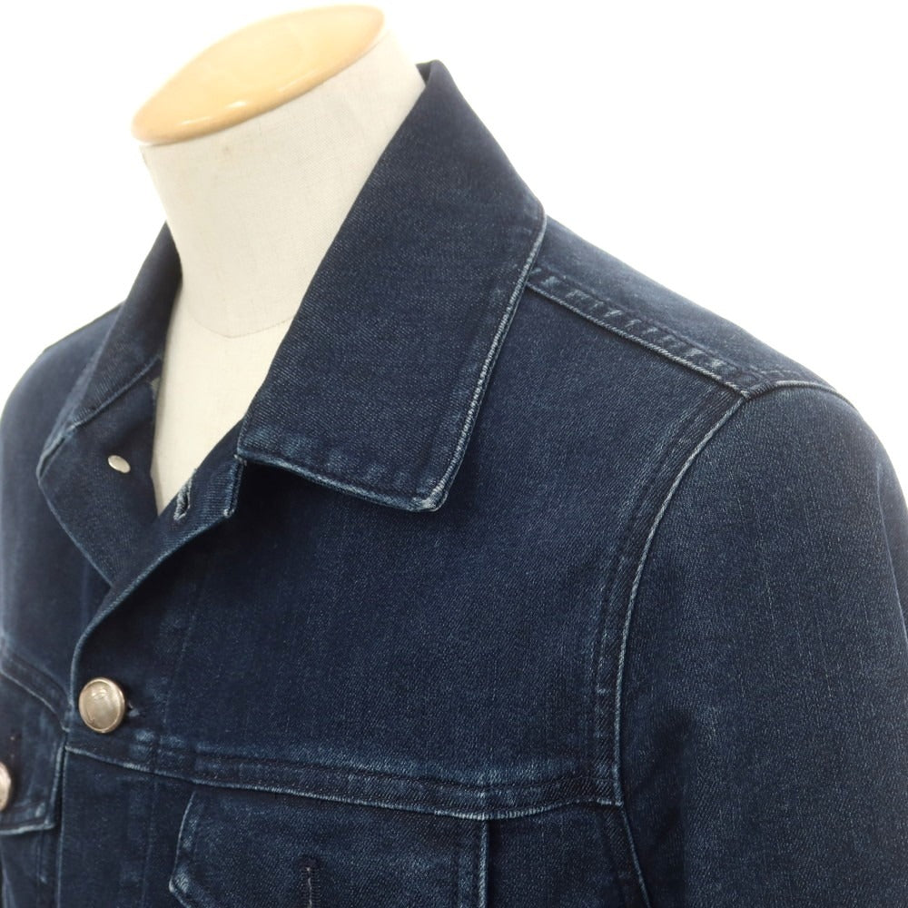 【中古】ヤコブコーエン JACOB COHEN J8032 ストレッチ デニムジャケット ジージャン ネイビー【 S 】【 状態ランクB 】【 メンズ 】