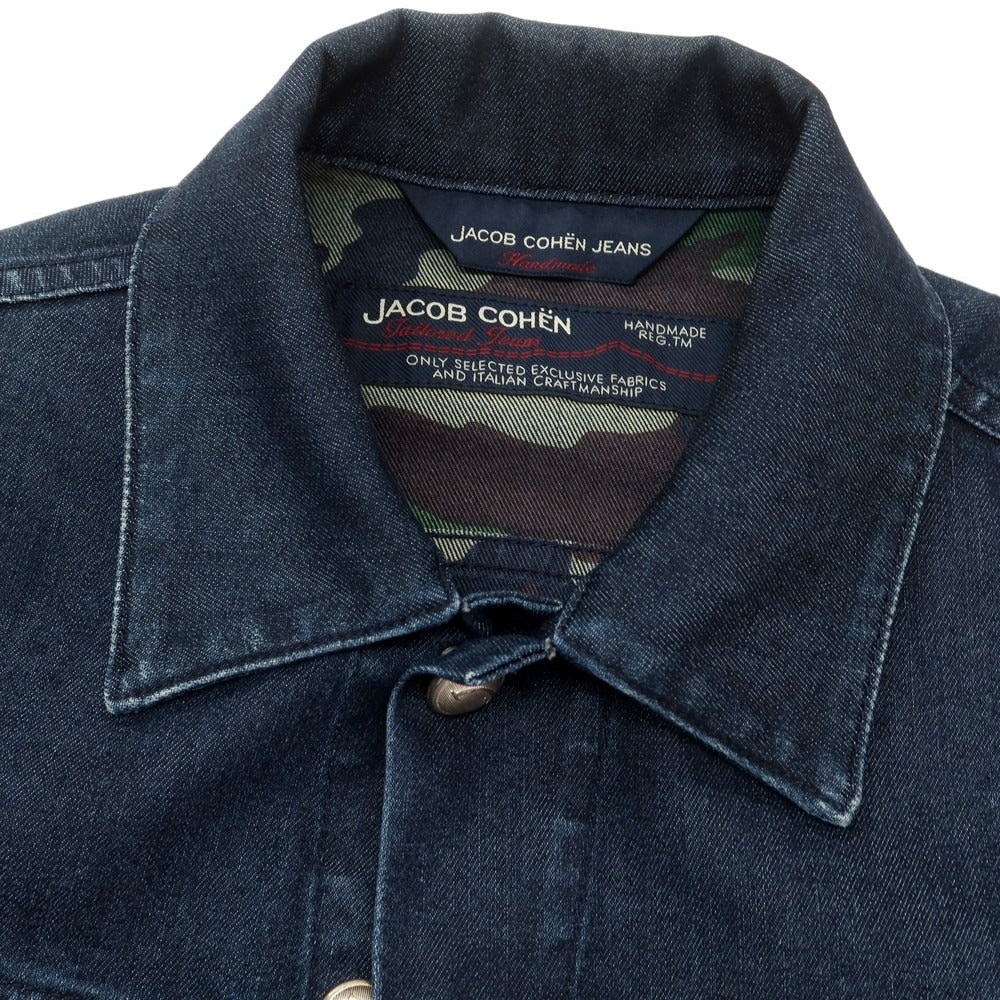 【中古】ヤコブコーエン JACOB COHEN J8032 ストレッチ デニムジャケット ジージャン ネイビー【 S 】【 状態ランクB 】【 メンズ 】