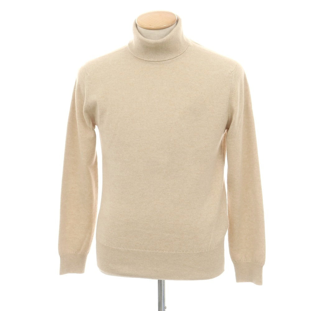 【中古】ジョンストンズ JOHNSTONS カシミヤ タートルネック プルオーバーニット ベージュ【 38 】【 状態ランクC 】【 メンズ 】