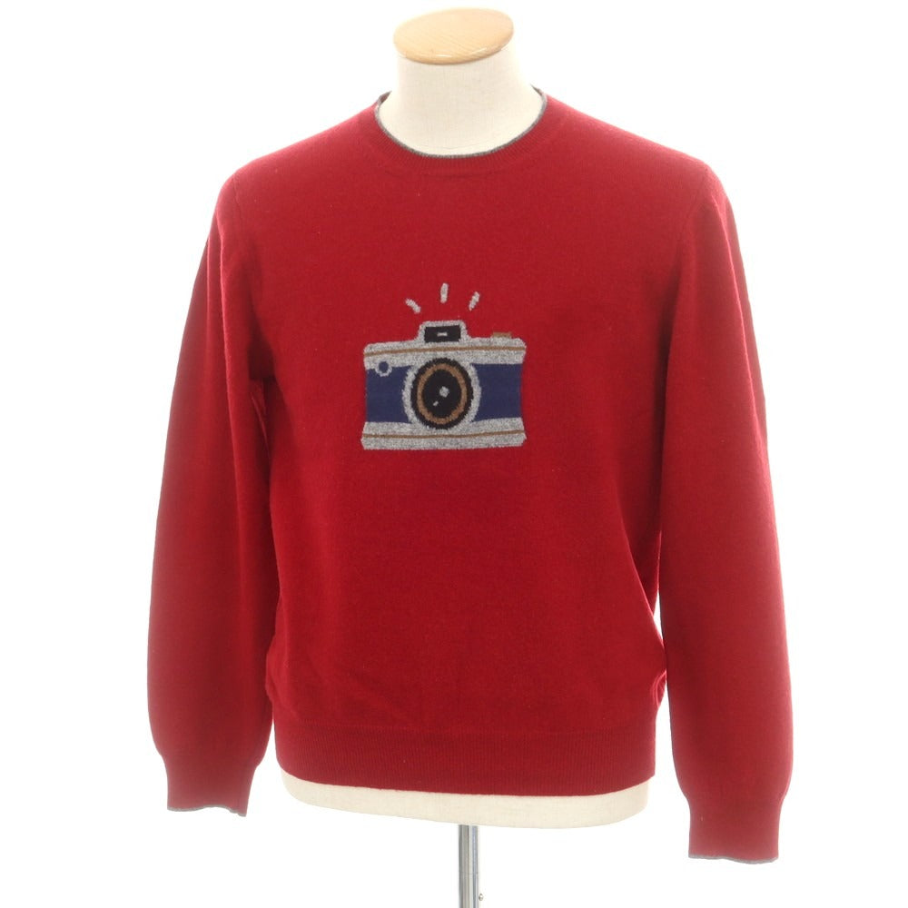 【中古】アルテア Altea ウール クルーネック プルオーバーニット レッド【 S 】【 状態ランクC 】【 メンズ 】