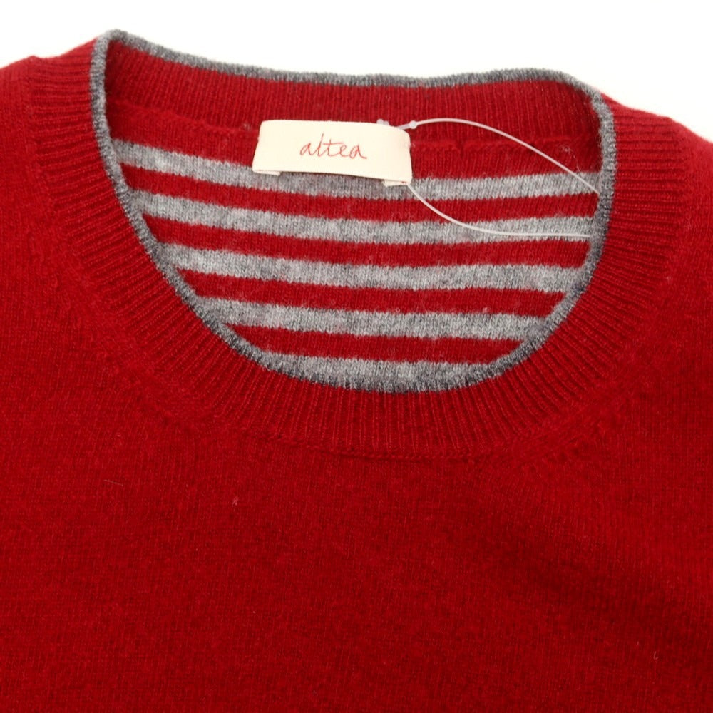 【中古】アルテア Altea ウール クルーネック プルオーバーニット レッド【 S 】【 状態ランクC 】【 メンズ 】