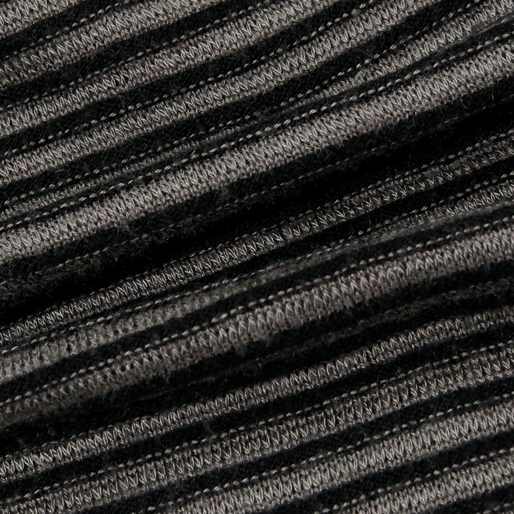 【中古】ジョルジオアルマーニ GIORGIO ARMANI カシミヤシルク混レーヨン ボーダー クルーネック プルオーバーニット グレーxブラック【 46 】【 状態ランクC 】【 メンズ 】