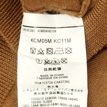 【中古】アルマーニ コレッツォーニ ARMANI COLLEZIONI ハイゲージ ウール Vネック プルオーバーニット ブラウン【 46 】【 状態ランクC 】【 メンズ 】