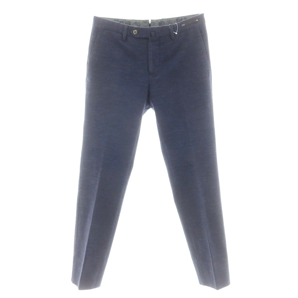 【中古】ピーティーゼロウーノ PT01 TRAVELLER ストレッチ コットンナイロン カジュアルスラックスパンツ ネイビー【 46 】【 状態ランクC 】【 メンズ 】