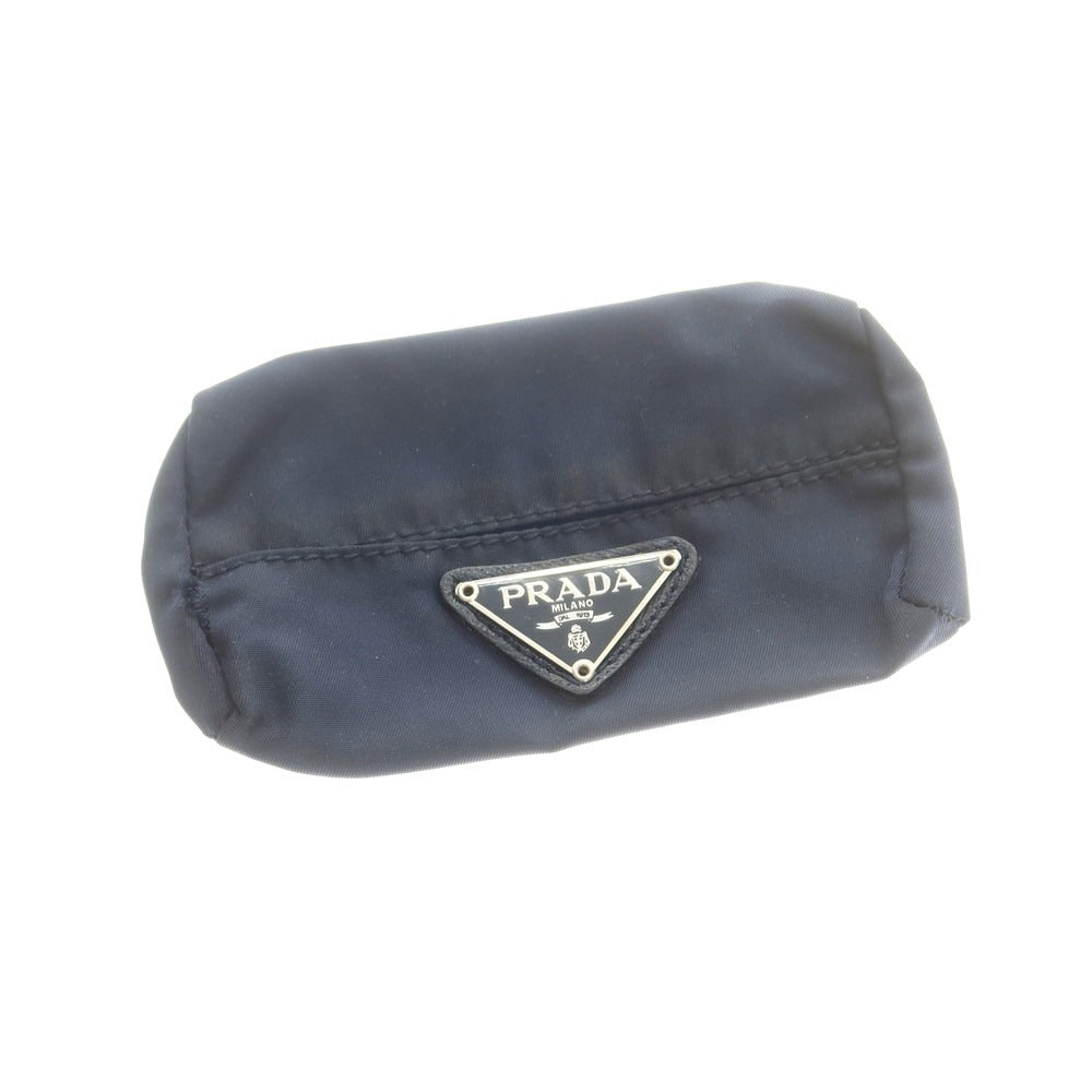 【中古】プラダ PRADA ナイロン ポケットティッシュケース ネイビー【 状態ランクD 】【 ユニセックス 】