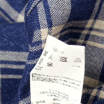 【中古】ラルディーニ LARDINI ウールリネン チェック テーラードジャケット ネイビーxベージュ【 48 】【 状態ランクB 】【 メンズ 】