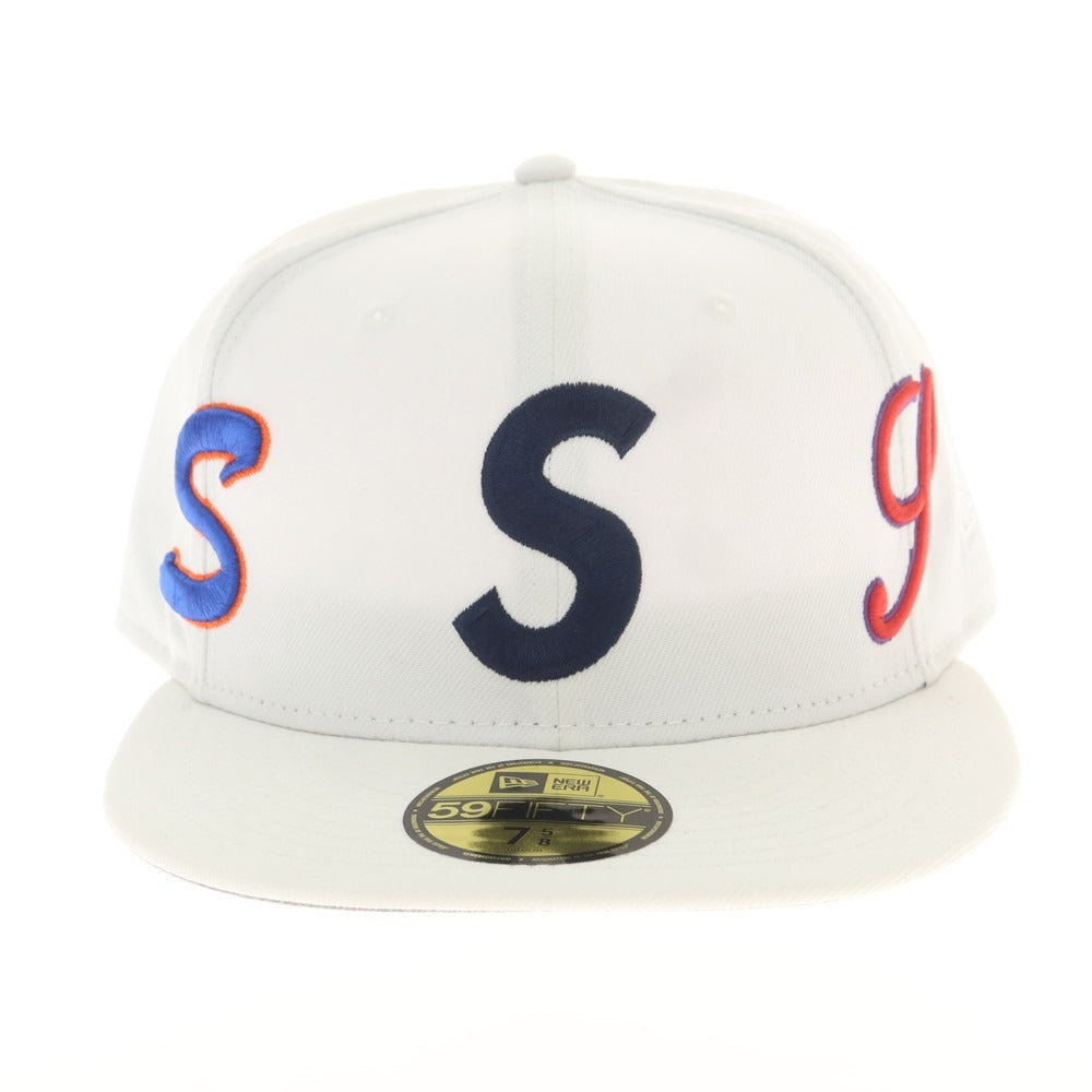 【中古】シュプリーム Supreme 2025年春夏 Multi S Logo New Era ポリエステル ベースボールキャップ ホワイト【 7 5/8（60.6cm） 】【 状態ランクB 】【 メンズ 】