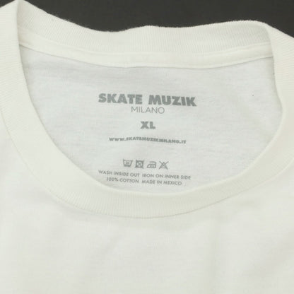 【中古】スケートミュージック SKATE MUZIK × Ghost Dog コットン クルーネック 半袖Tシャツ ホワイト【 XL 】【 状態ランクB 】【 メンズ 】