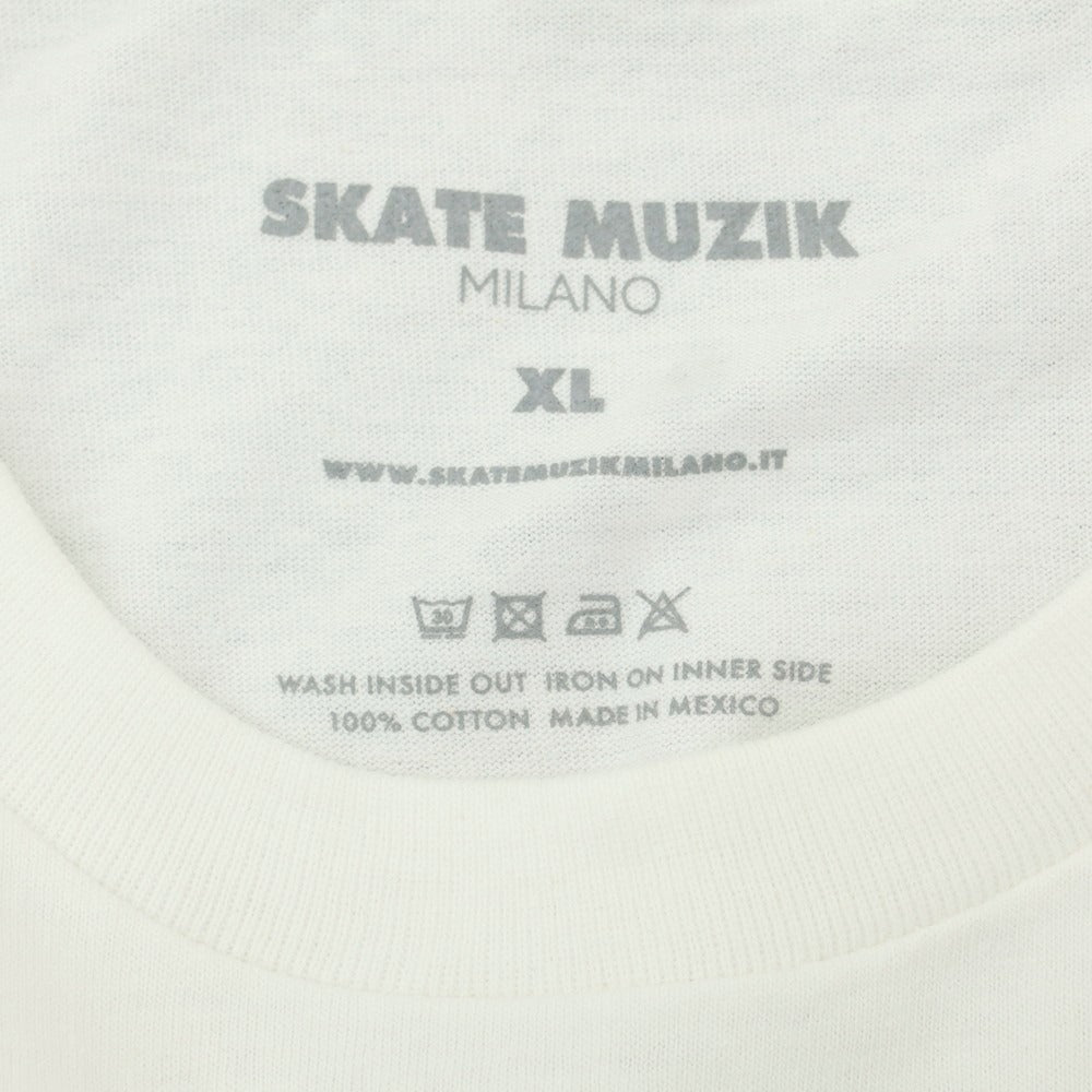 【中古】スケートミュージック SKATE MUZIK × Ghost Dog コットン クルーネック 半袖Tシャツ ホワイト【 XL 】【 状態ランクA 】【 メンズ 】