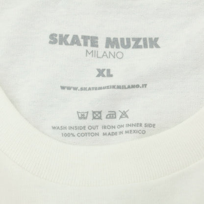 【中古】スケートミュージック SKATE MUZIK × Ghost Dog コットン クルーネック 半袖Tシャツ ホワイト【 XL 】【 状態ランクA 】【 メンズ 】