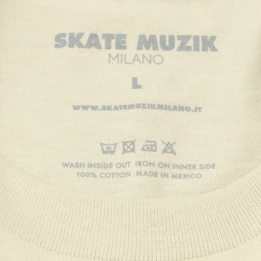 【中古】スケートミュージック SKATE MUZIK × Ghost Dog コットン クルーネック 半袖Tシャツ ベージュ【 L 】【 状態ランクA 】【 メンズ 】