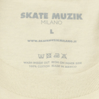 【中古】スケートミュージック SKATE MUZIK × Ghost Dog コットン クルーネック 半袖Tシャツ ベージュ【 L 】【 状態ランクA 】【 メンズ 】