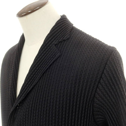 【中古】オム プリッセ イッセイミヤケ HOMME PLISSE ISSEY MIYAKE 2025年春夏 メッシュポリエステル プリーツ加工 ジャケット ブラック【 表記なし（L位） 】【 状態ランクA 】【 メンズ 】