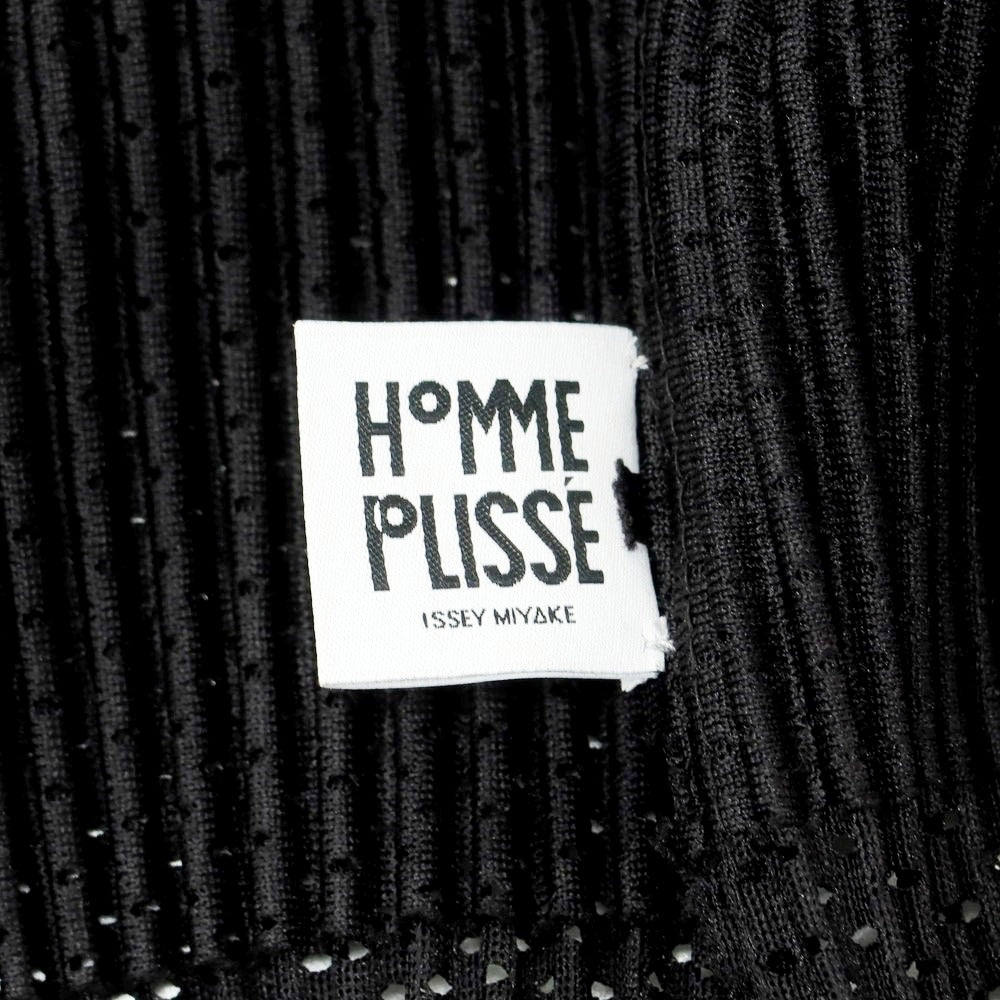 【中古】オム プリッセ イッセイミヤケ HOMME PLISSE ISSEY MIYAKE 2025年春夏 メッシュポリエステル プリーツ加工 ジャケット ブラック【 表記なし（L位） 】【 状態ランクA 】【 メンズ 】