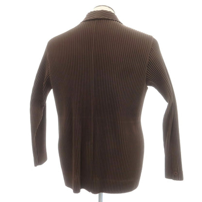 【中古】オム プリッセ イッセイミヤケ HOMME PLISSE ISSEY MIYAKE 2025年春夏 プリーツ加工 ジャケット ダークブラウン【 表記なし（L位） 】【 状態ランクA 】【 メンズ 】
