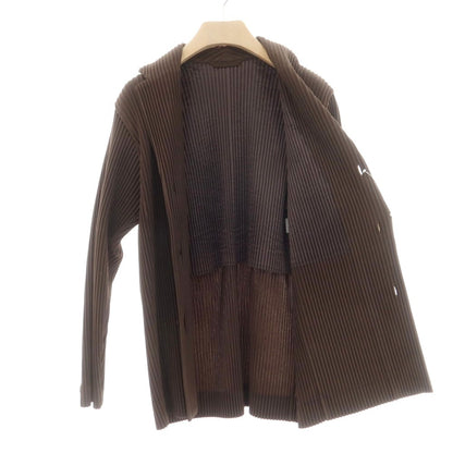【中古】オム プリッセ イッセイミヤケ HOMME PLISSE ISSEY MIYAKE 2025年春夏 プリーツ加工 ジャケット ダークブラウン【 表記なし（L位） 】【 状態ランクA 】【 メンズ 】