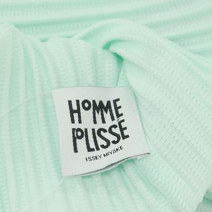 【中古】オム プリッセ イッセイミヤケ HOMME PLISSE ISSEY MIYAKE 2025年春夏 ポリエステル系 プリーツ クルーネック 長袖カットソー パステルグリーン【 表記なし（L位） 】【 状態ランクC 】【 メンズ 】