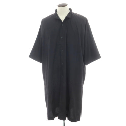 【中古】アイム メン IM MEN 2025年秋冬 ポリエステル系 ロングシャツ ブラック【 表記なし（L位） 】【 状態ランクA 】【 メンズ 】