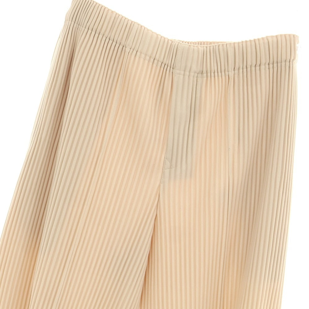 【中古】オム プリッセ イッセイミヤケ HOMME PLISSE ISSEY MIYAKE プリーツ加工 イージーパンツ ベージュ【 表記なし（S位） 】【 状態ランクA 】【 メンズ 】
