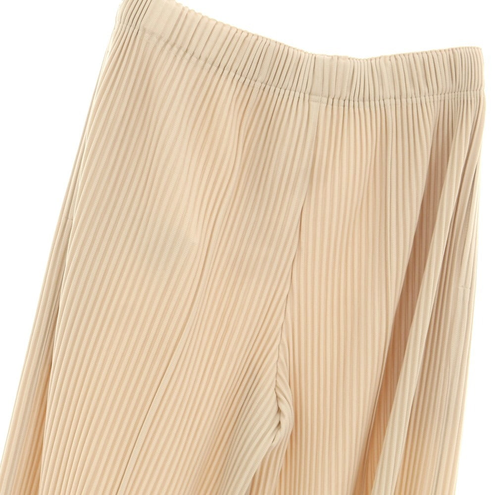 【中古】オム プリッセ イッセイミヤケ HOMME PLISSE ISSEY MIYAKE プリーツ加工 イージーパンツ ベージュ【 表記なし（S位） 】【 状態ランクA 】【 メンズ 】