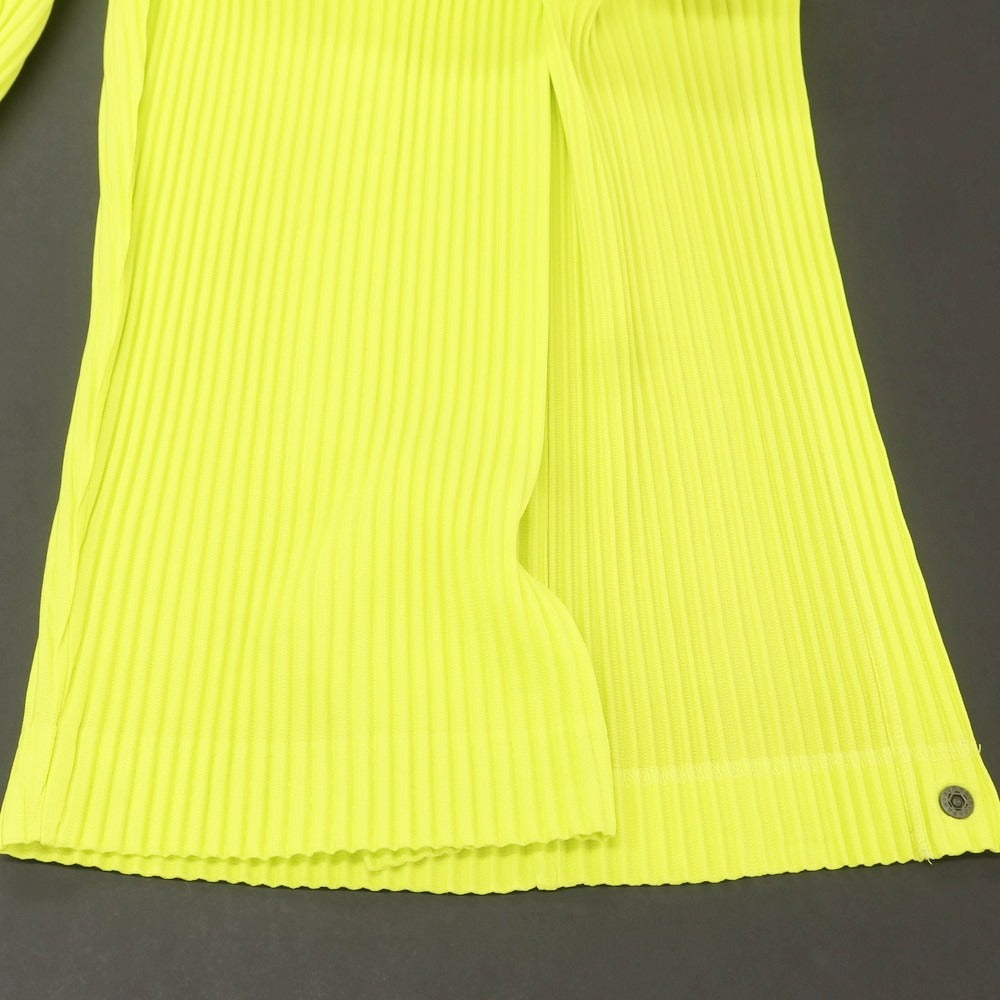 【中古】オム プリッセ イッセイミヤケ HOMME PLISSE ISSEY MIYAKE 2025年春夏 プリーツ加工 イージーパンツ ライムイエロー【 表記なし（S位） 】【 状態ランクA 】【 メンズ 】