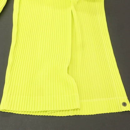 【中古】オム プリッセ イッセイミヤケ HOMME PLISSE ISSEY MIYAKE 2025年春夏 プリーツ加工 イージーパンツ ライムイエロー【 表記なし（S位） 】【 状態ランクA 】【 メンズ 】