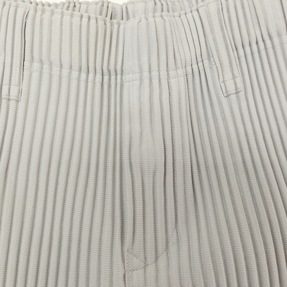 【中古】オム プリッセ イッセイミヤケ HOMME PLISSE ISSEY MIYAKE ポリエステル プリーツ イージーパンツ ライトグレー【サイズ1】【 状態ランクA 】【 メンズ 】 [BPD]